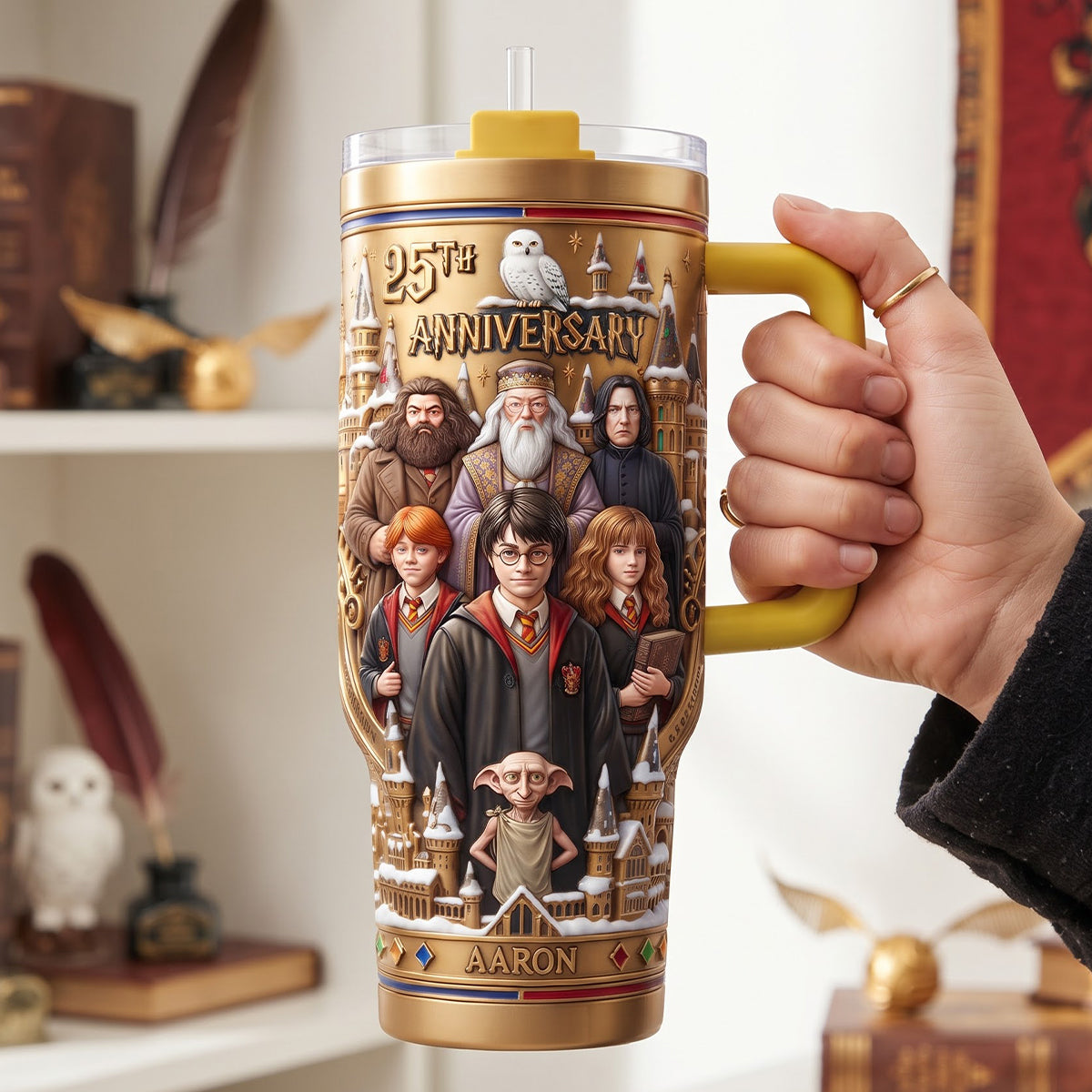 25th Anniversary Fantasy School 40oz Tumbler With Handle - Personalized Gifts For Christmas Tumbler 02TYTN290926