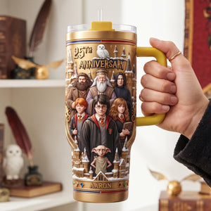 25th Anniversary Fantasy School 40oz Tumbler With Handle - Personalized Gifts For Christmas Tumbler 02TYTN290926