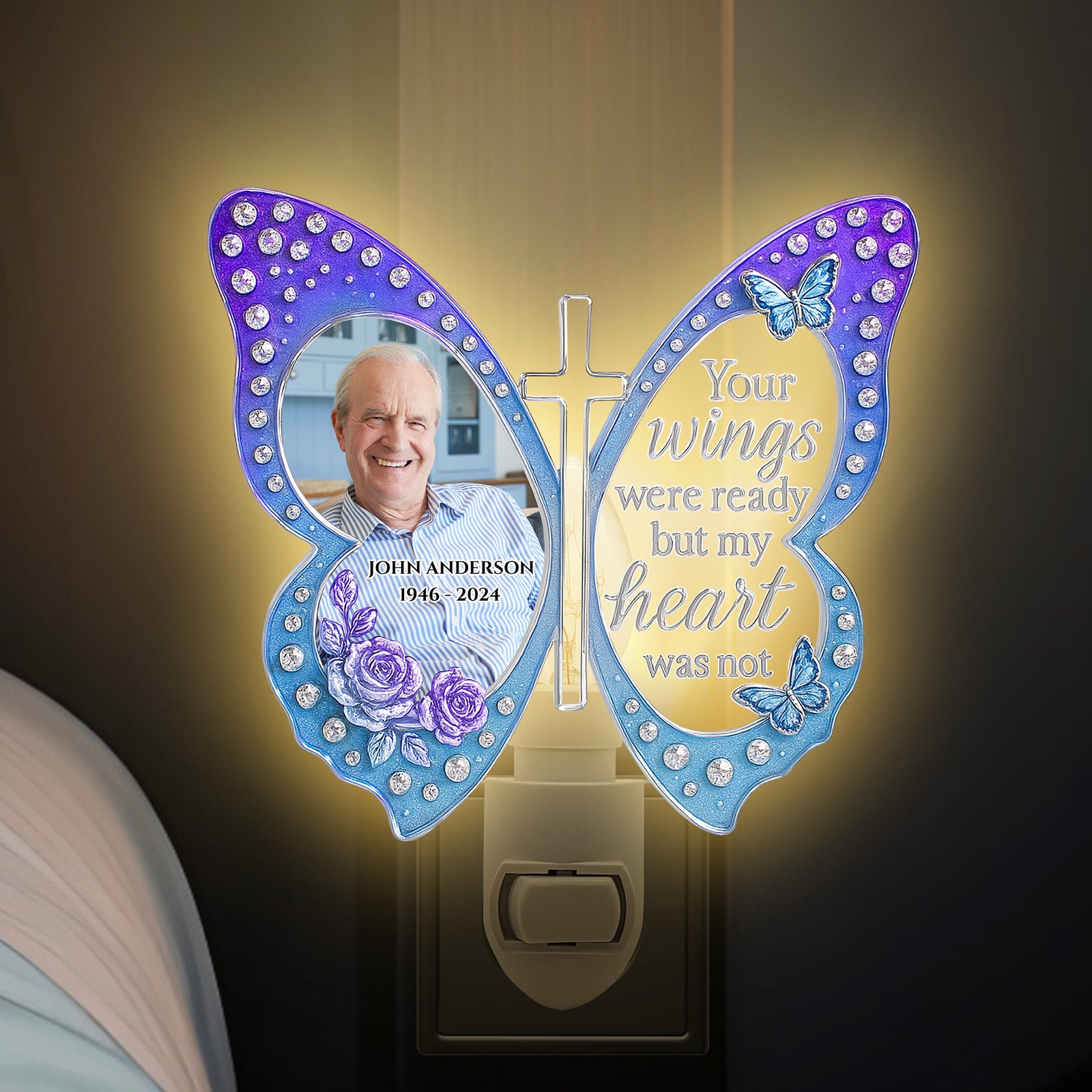Memorial Heaven Acrylic Night Light Personalized Gift For Heaven 04PGDT080725-Homacus