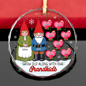 Grandparent Ornament - Old Gnome With Little Hearts - Personalized Gifts For Grandma, Grandpa-Homacus