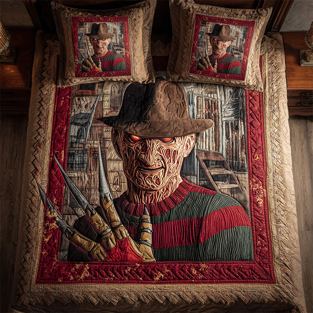 Slasher Horror Quilt Bedding Set Special Line - Halloween Gifts For Horror Movie Fans 02tgqn210825-Homacus