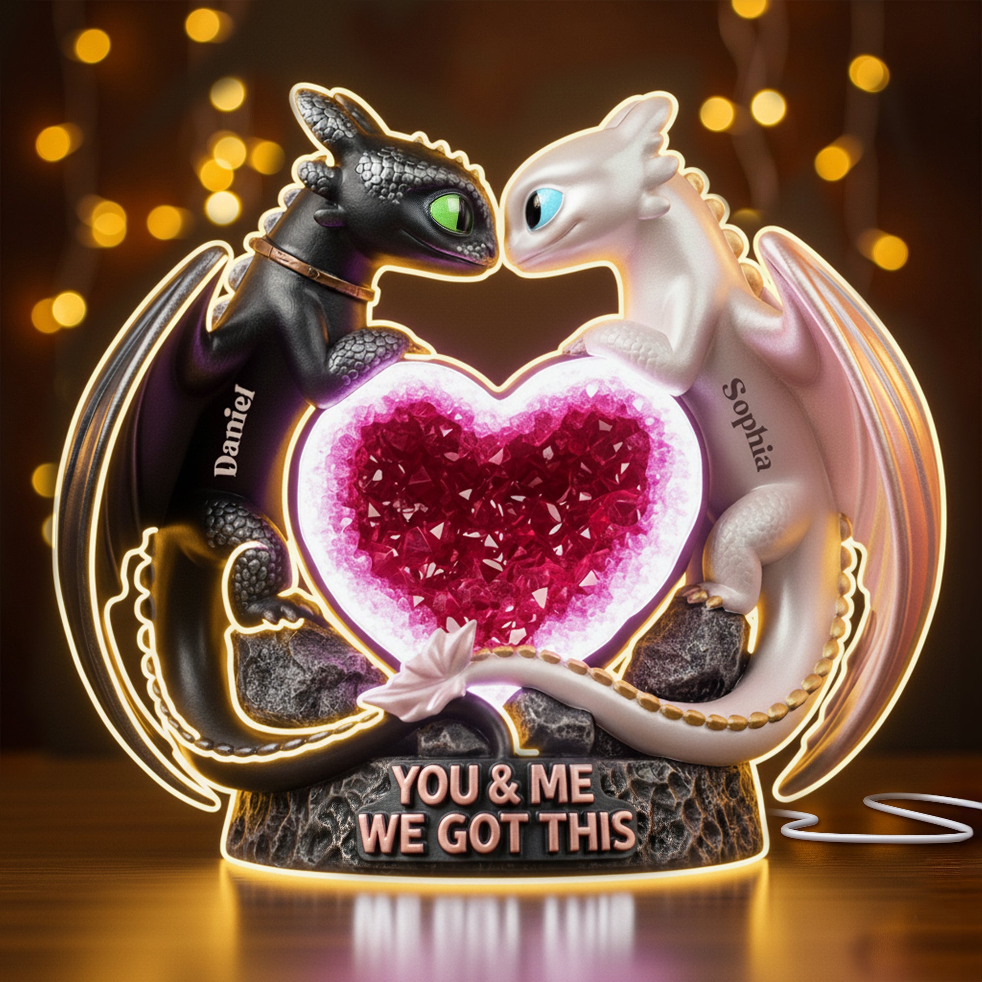 Heartflow Together Acrylic Light Box - Personalized Gift For Couples 05PGLU271125-Homacus