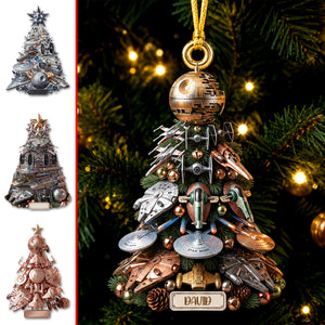 Cosmic Christmas Tree Ornament - Personalized Gifts 05QHDH100826-Homacus