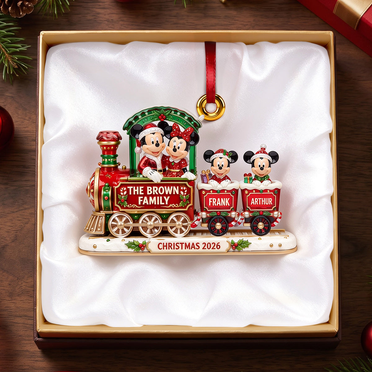 Cute Family Train Acrylic Ornament - Personalized Christmas Gifts For Family 01tydh040926-Homacus