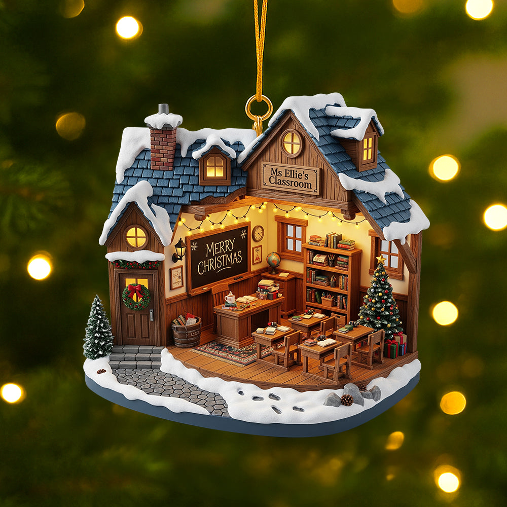Teacher Miniature Classroom Ornament - Personalized Gifts For Teachers 01pgtn120825-Homacus
