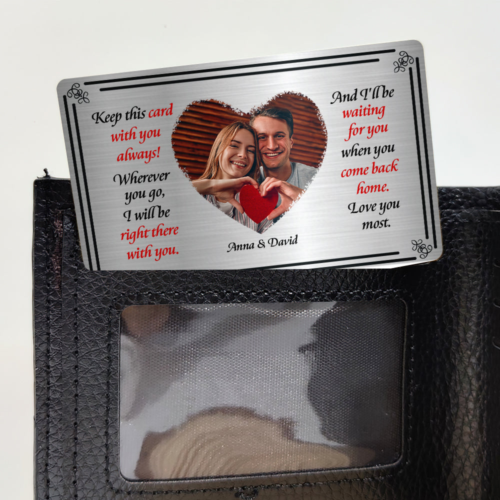 Custom Photo Gifts For Couple Aluminum Wallet Card 02KAMH311224-Homacus