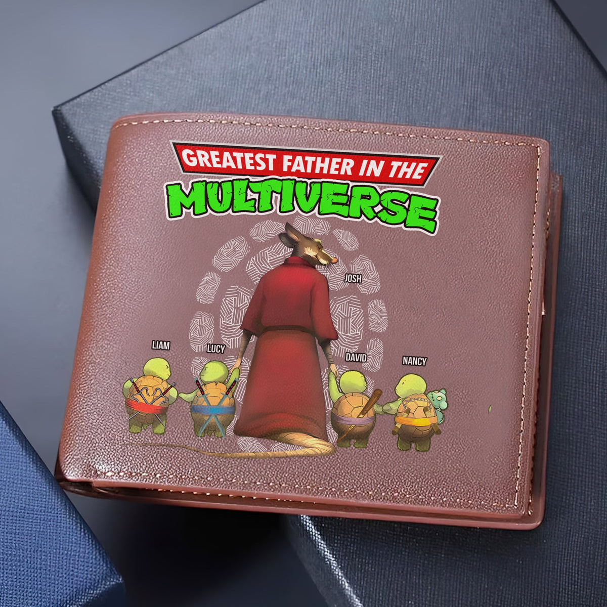 Personalized Gifts For Dad PU Leather Wallet 03OHPU230524-Homacus