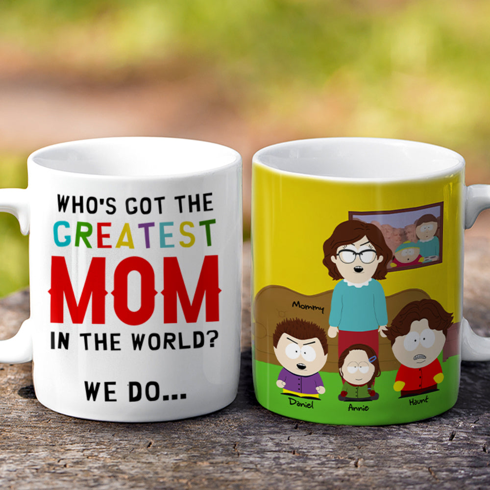 Personalized Gift For Mom Coffee Mug, The Greatest Mom In The World Mother's Day 01NALU280325HG-Homacus