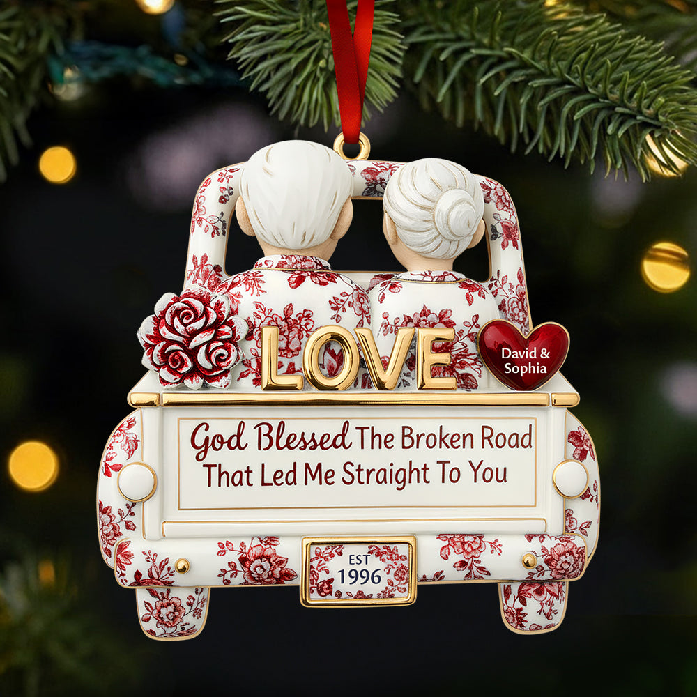 Eternal Journey of Love Christmas Ornament Personalized Gifts For Couple 04TODT161025-Homacus