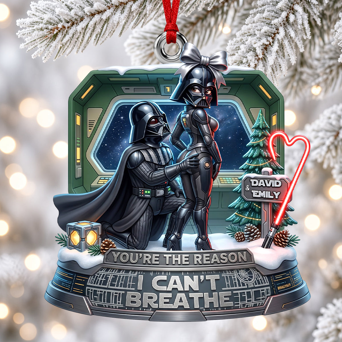 Dark Love Ornament, Personalized Gifts For Couple 04qhdh170926-Homacus