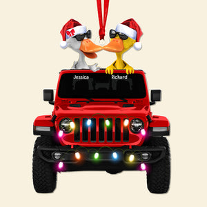 Personalized Gifts For Couple Christmas Ornament 03qhqn031122 Off Road Car Couple-Homacus