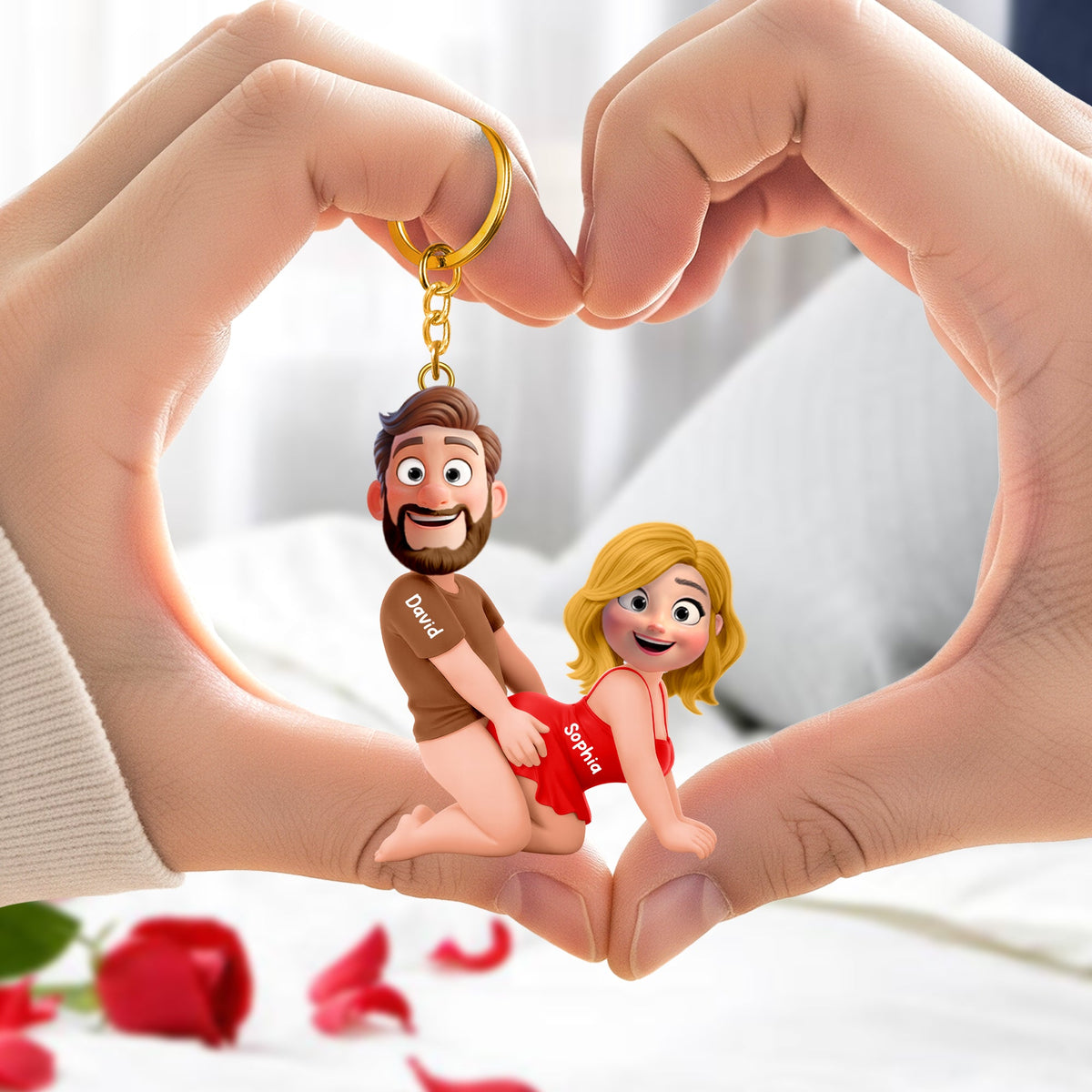 Naughty Couple Keychain - Personalized Gifts For Couple 05naqn140126-Homacus