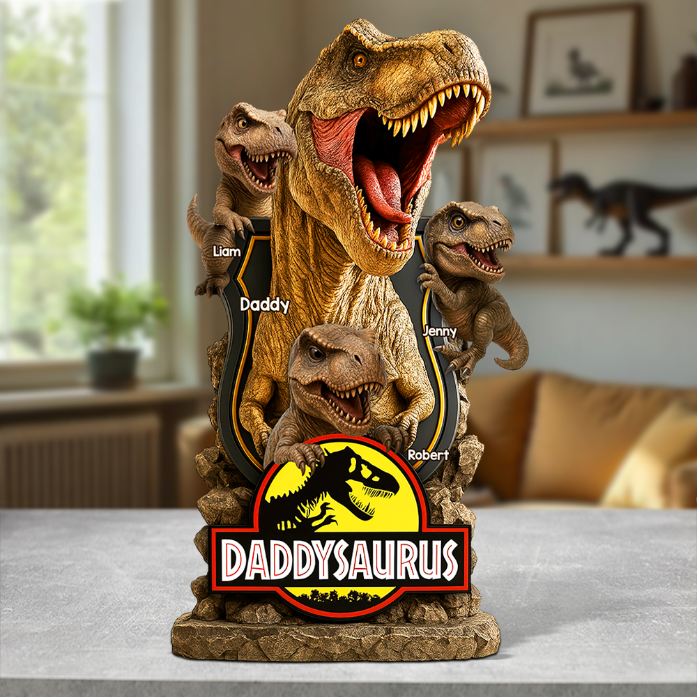 Daddysaurus Dad Acrylic Plaque Personalized Gifts For Dad 03NAPU160525-Homacus