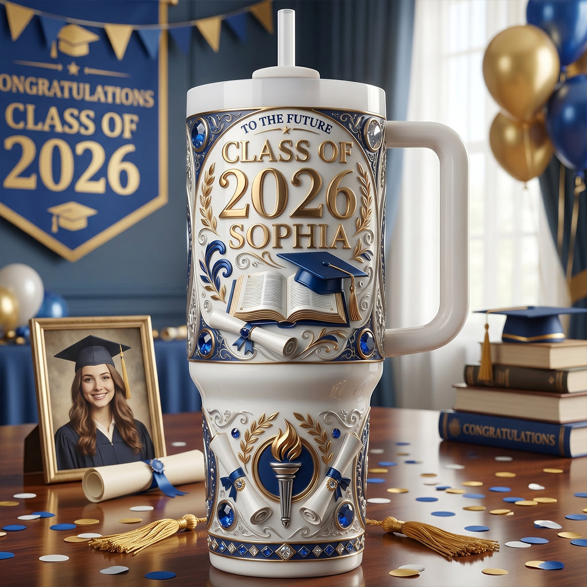 Class Of 2026 Tumbler Handle - Personalized Graduation Gifts 04TYTN300426-Homacus