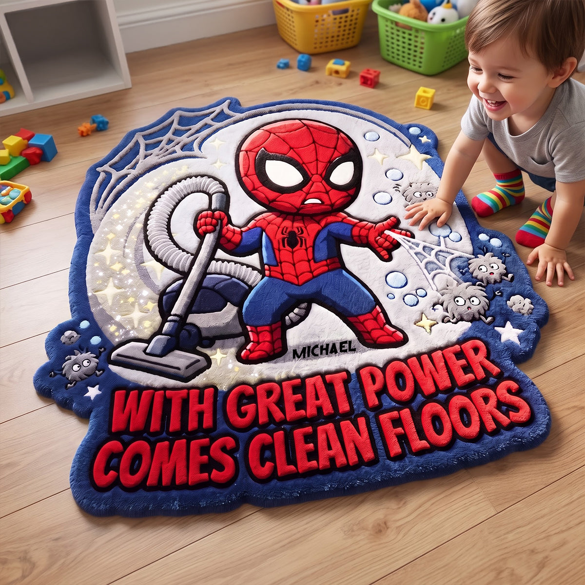 With Power Comes Clean Floors Doormat - Personalized Gifts 02tydt040826