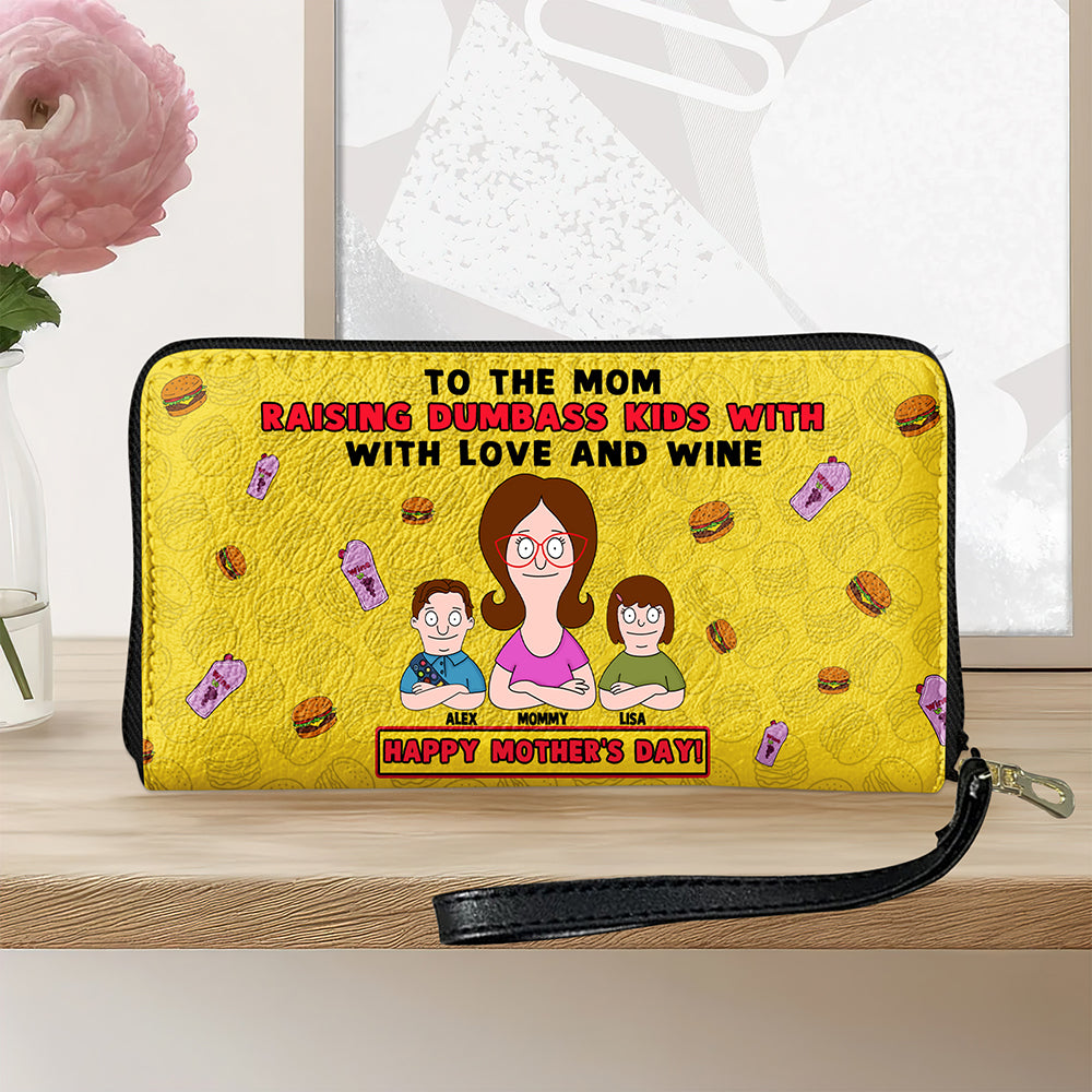 Personalized Gifts For Mom Twill Faux Leather Wallet Happy Mother's Day 05XQMH070325HG-Homacus