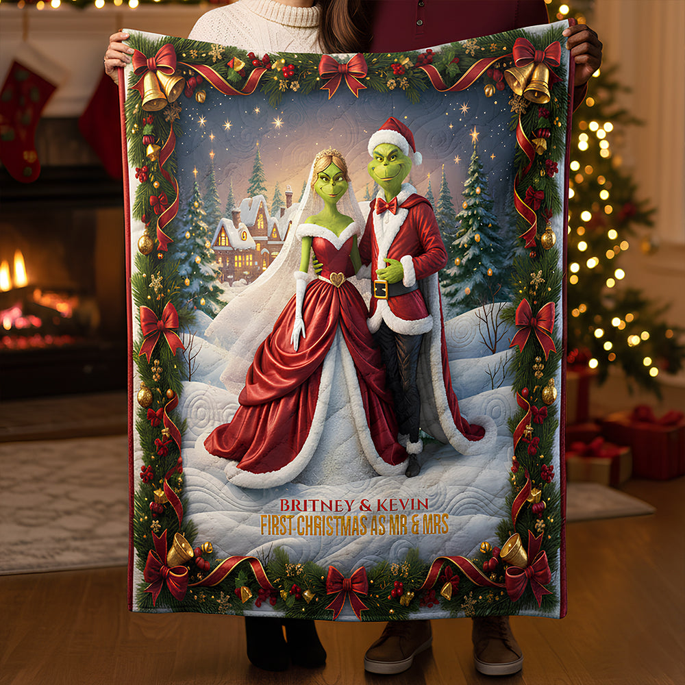 First Christmas Blanket Personalized Gifts For Couple 05PADT031125-Homacus