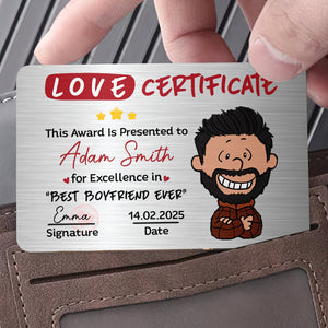 Personalized Gifts For Couple Wallet Card Love Certificate 01TODT251224HH-Homacus