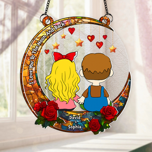 Personalized Gifts For Couple Suncatcher Ornament Cartoon Couple 01xqpu051224hg-Homacus