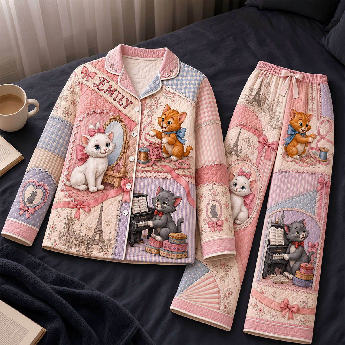 Adorable Cat Pajama Set - Personalized Gifts For Her 05hadt040926-Homacus