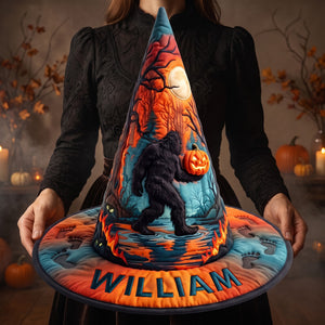 Squatching Through Halloween Quilted Witch Hat, Personalized Gifts For Bigfoot Lovers 05QHQN180826-Homacus