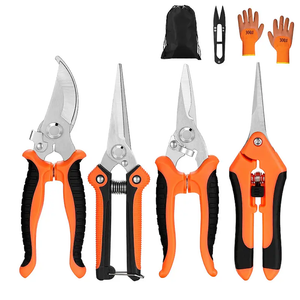 5-Pack Stainless Steel Pruning Shears Set with Gloves – Heavy Duty Garden Clippers & Secateurs" 10acxx161224-Homacus