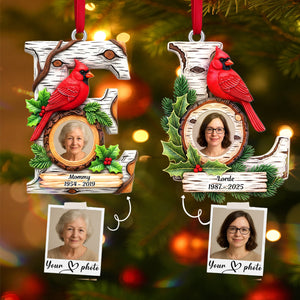 Memorial Cardinal Ornament With Initials - Personalized Christmas Gift For Loved Ones 02HUMG150925-Homacus