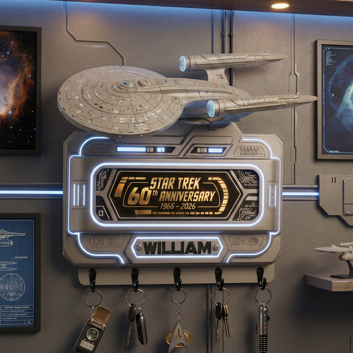 60th Anniversary Sci-Fi Key Hanger – Personalized Gifts For Sci-Fi Lovers 05kimg190126-Homacus
