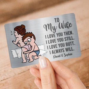 Personalized Gifts For Couple Aluminum Wallet Card 07ohqn191224hh Naughty Couple Gifts-Homacus