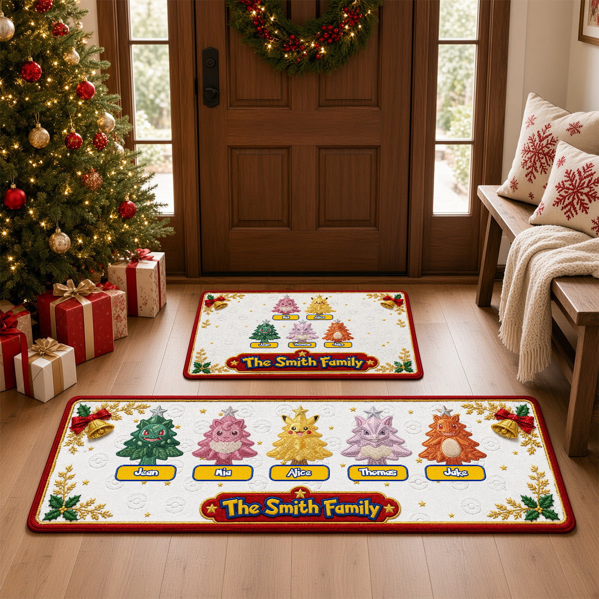 Christmas Family Runner Rug - Personalized Gifts For Family 02ohdh030926-Homacus