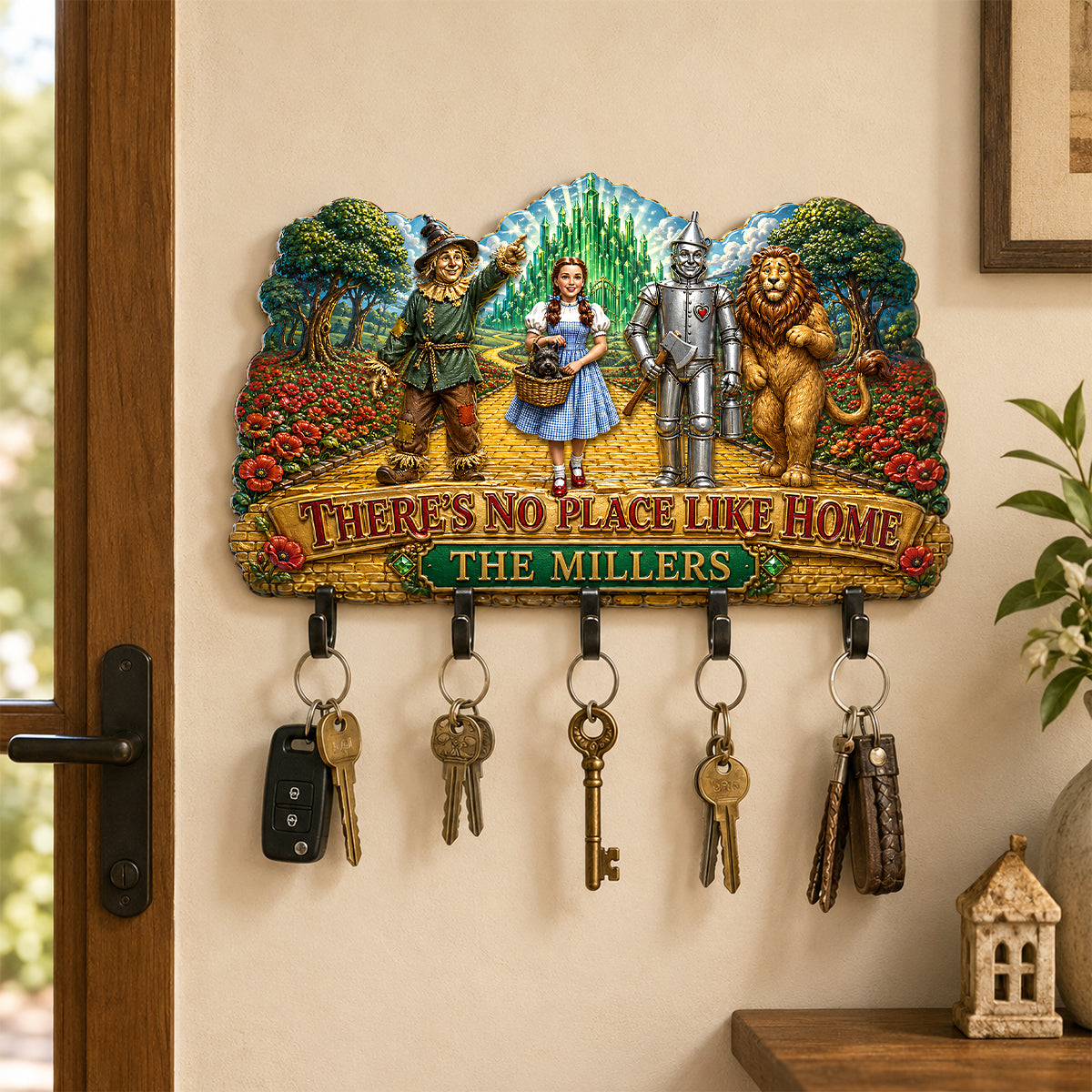 Whimsical Adventure Acrylic Key Hanger - Personalized Wall Decor 06HADH140726-Homacus
