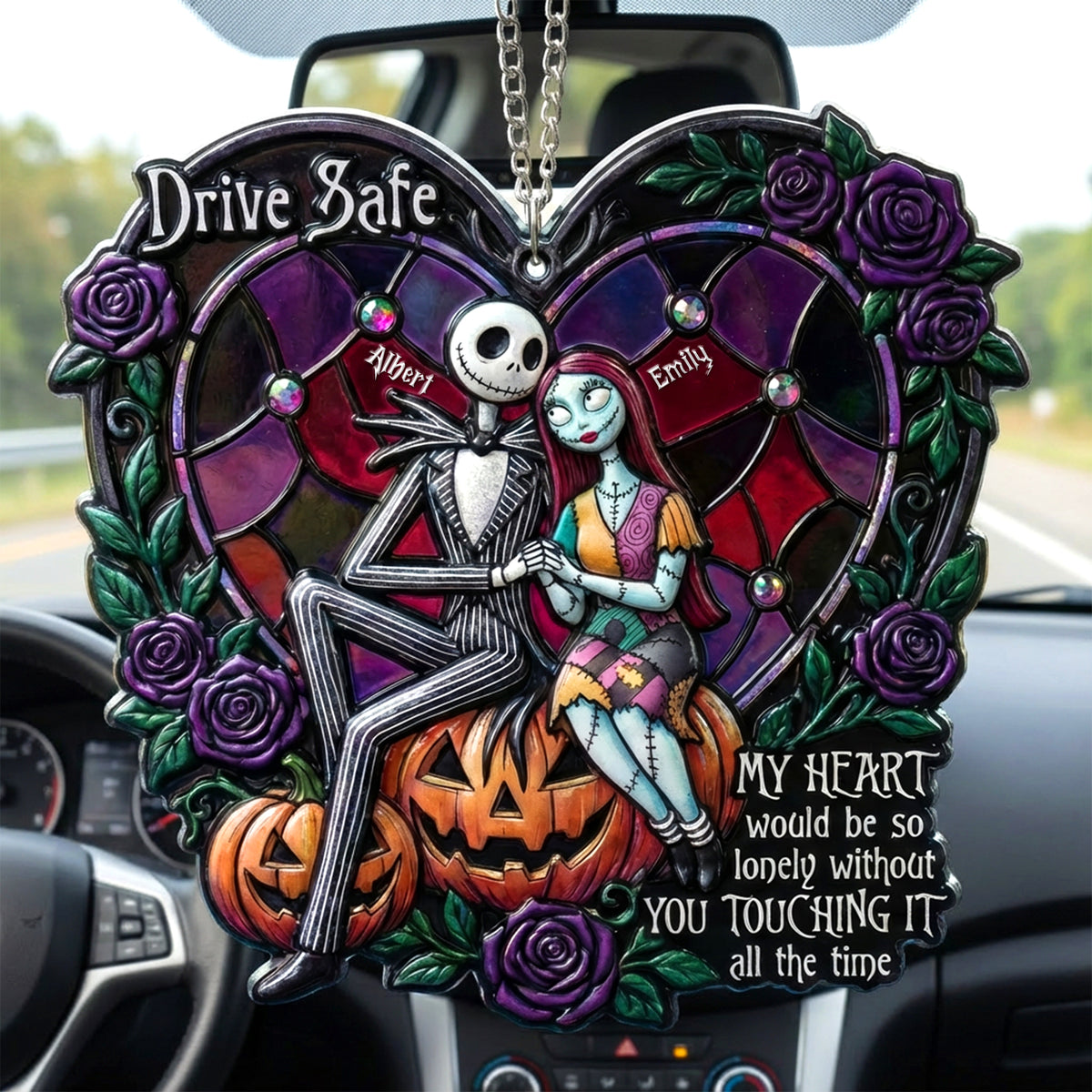 Gothic Couple Car Ornament - Personalized Gifts For Couple 01toqn160126-Homacus