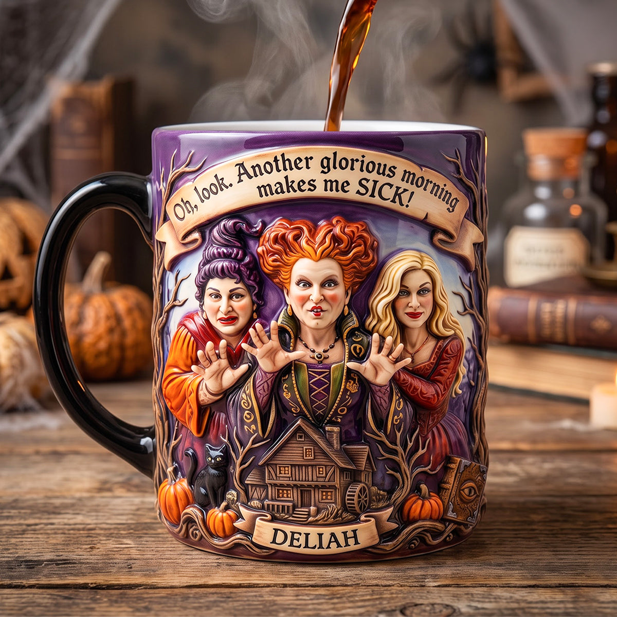 Funny Witchy Morning Magic Mug - Personalized Halloween Gifts 07hudh100926-Homacus