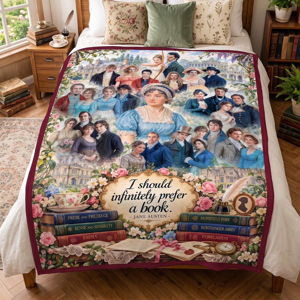 Regency Fiction Blanket - Personalized Gifts For Reading Lovers 06qhtn081026-Homacus