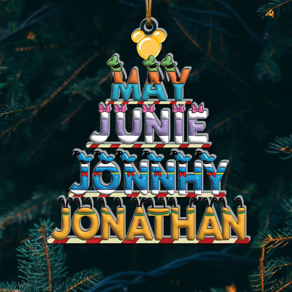 Personalized Christmas Gifts For Family Acrylic Alphabet Ornament 01KALU261024-Homacus