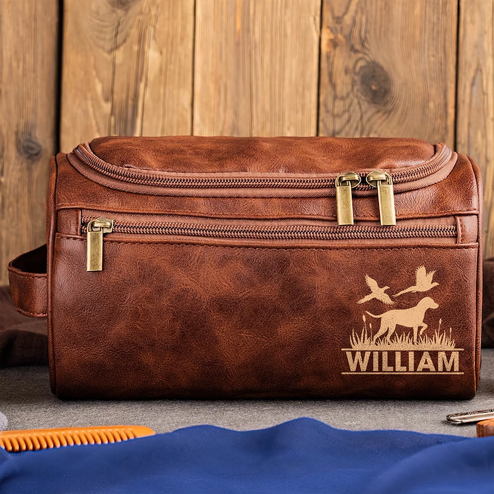 Hunting Men's Leather Toiletry Bag - Personalized Gifts 03huqn060325-Homacus