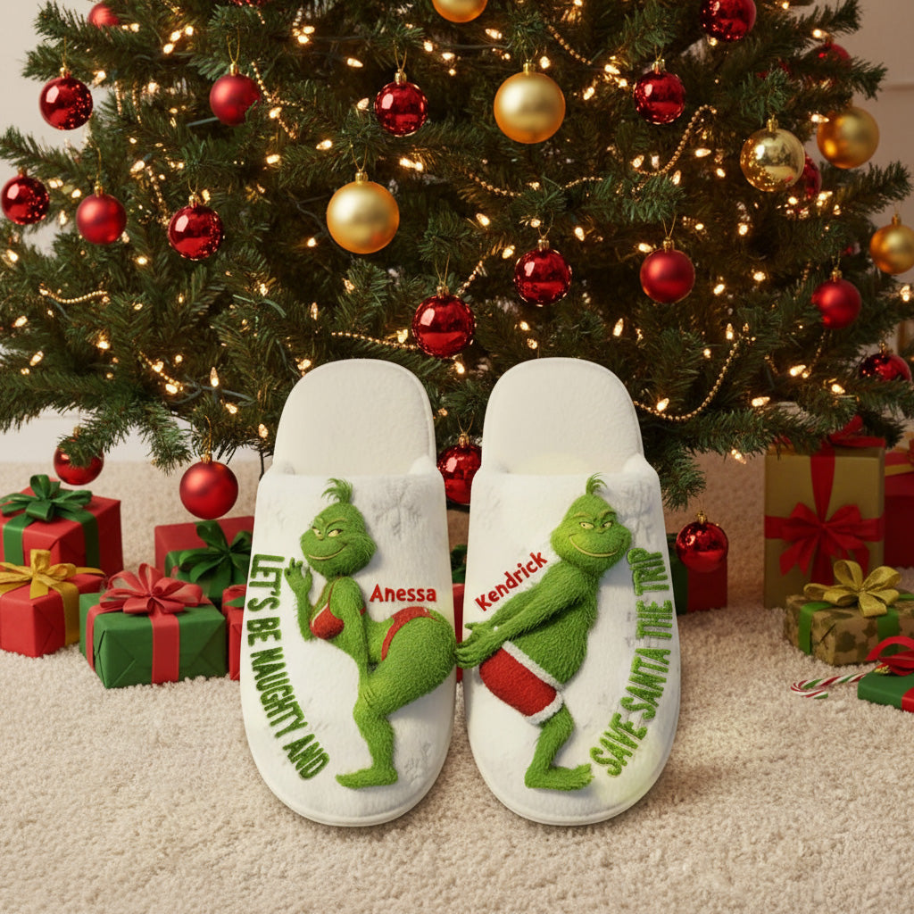 Personalized Christmas Gifts For Couple Home Slippers 05ohmg221025-Homacus