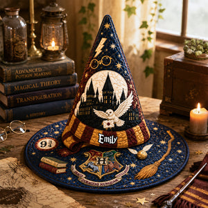 High-Fantasy World Quilted Witch Hat - Personalized Gifts 03nadh120826