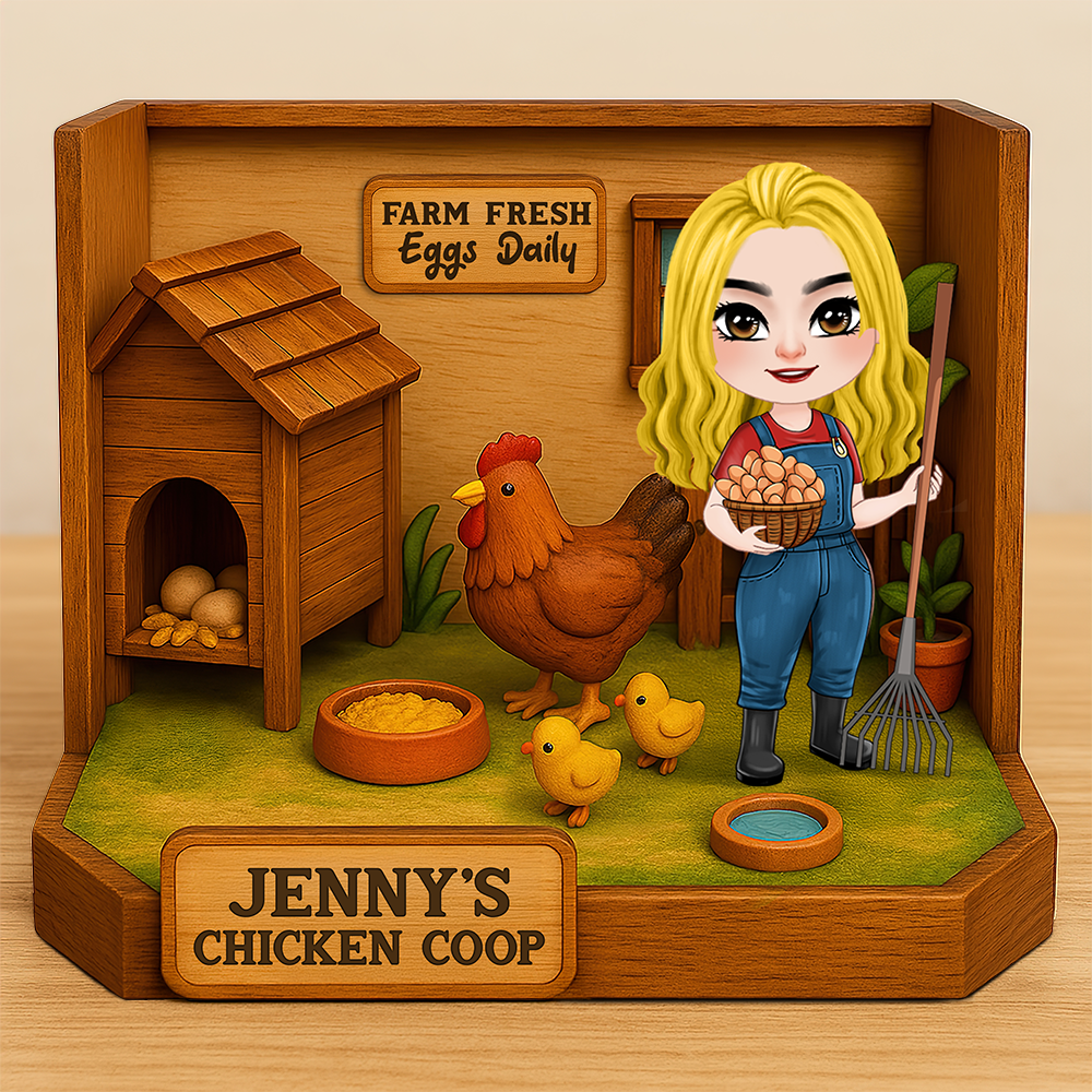 Chicken Coop Plaque - Personalized Gifts For Farmer 03NAPU110425HH-Homacus