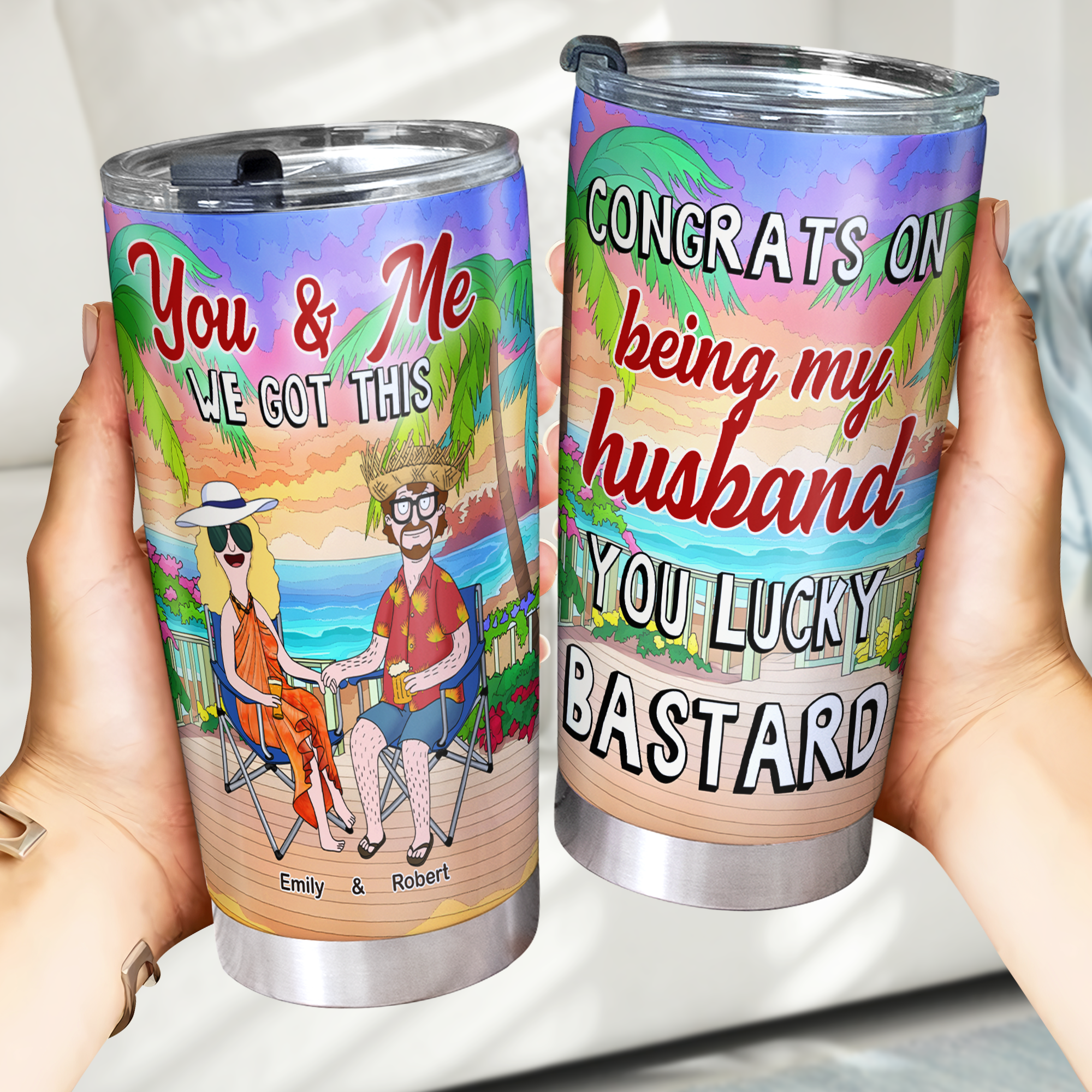 Personalized Gifts For Husband Tumbler 01xqpu100225hg We Got This-Homacus