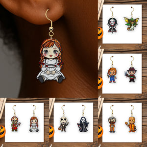 Horror Character Earrings - Personalized Gifts For Horror Lovers 03humg300725-Homacus