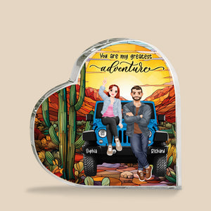 Personalized Gifts For Couple Heart Plaque You Are My Greatest Adventure 05TGQN061224PA-Homacus