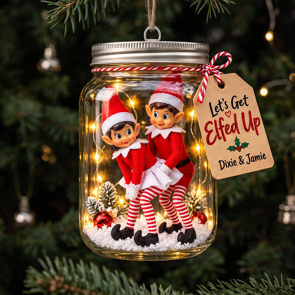 Cheeky Couple Christmas Ornament - Personalized Gifts For Couple 07huta211026-Homacus