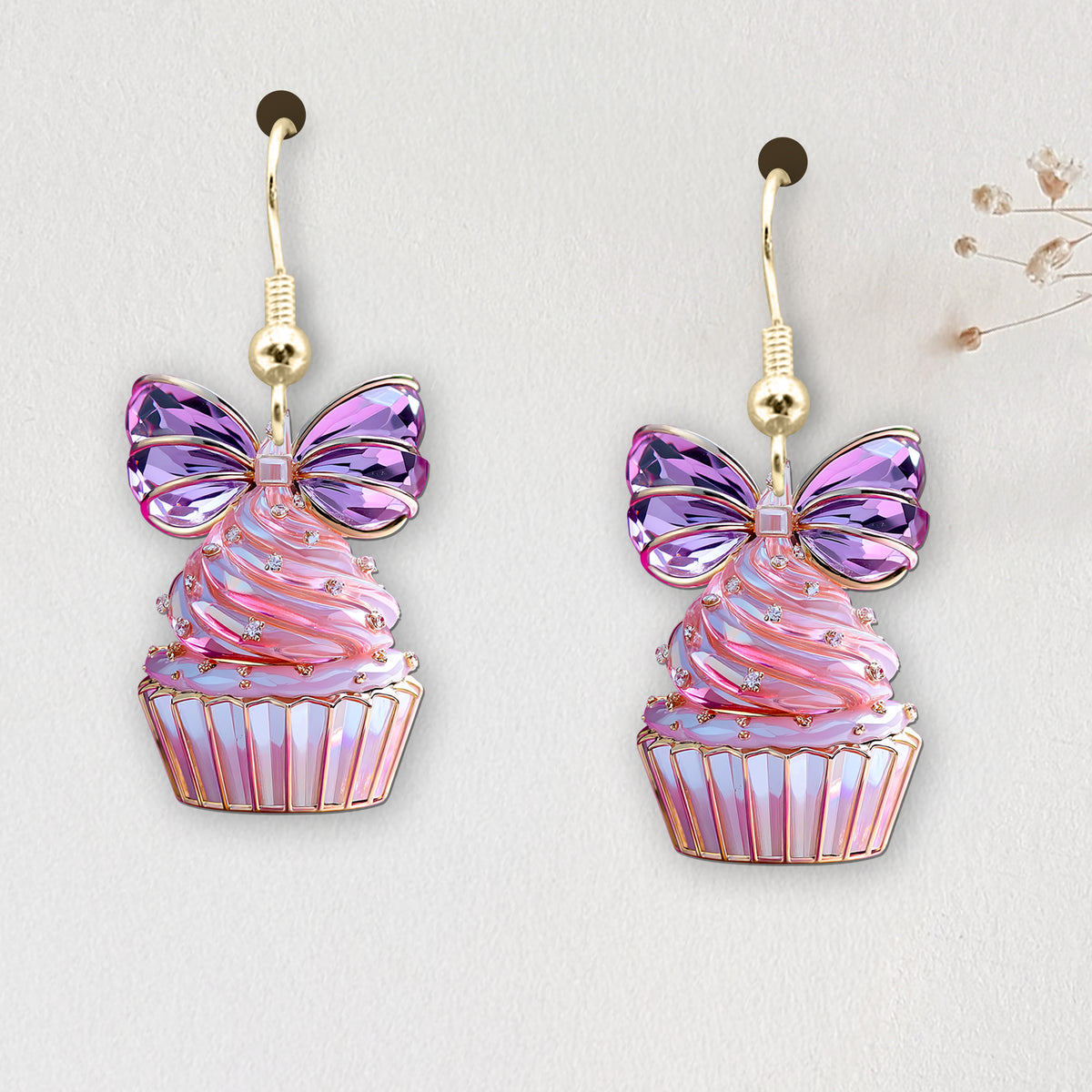 Cute Cupcakes Earrings - Personalized Gifts For Cartoon Lovers 01TGDT080725-Homacus