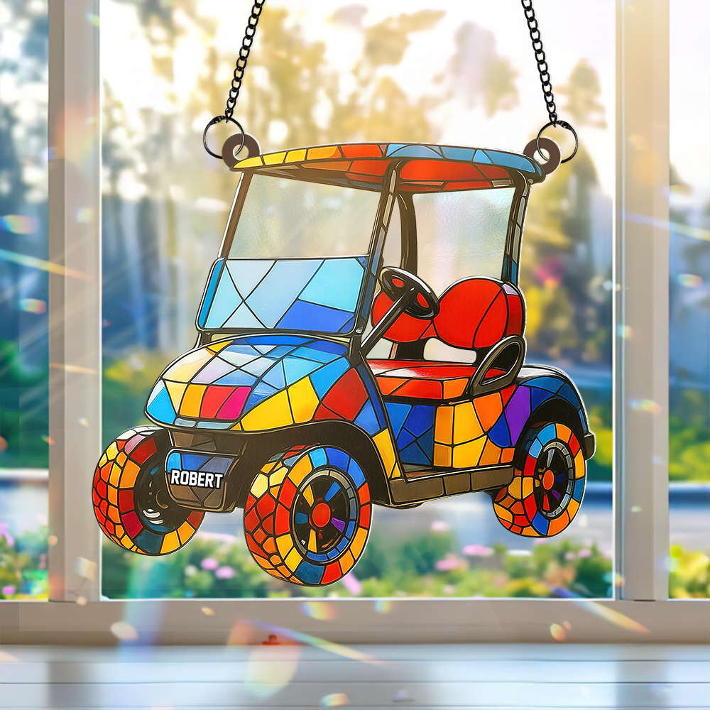 Golf Cart suncatcher - Personalized Gifts For Golf Lover 06PGPU110725-Homacus