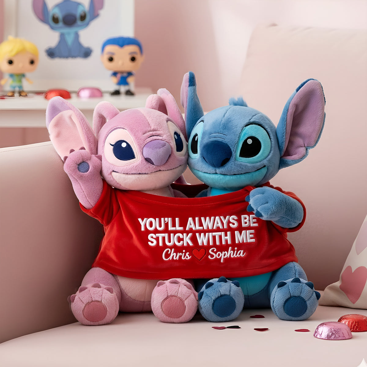 Playful Couple In Cute Shirt Shaped Pillow, Personalized Gifts For Couple 02qhlu111225-Homacus