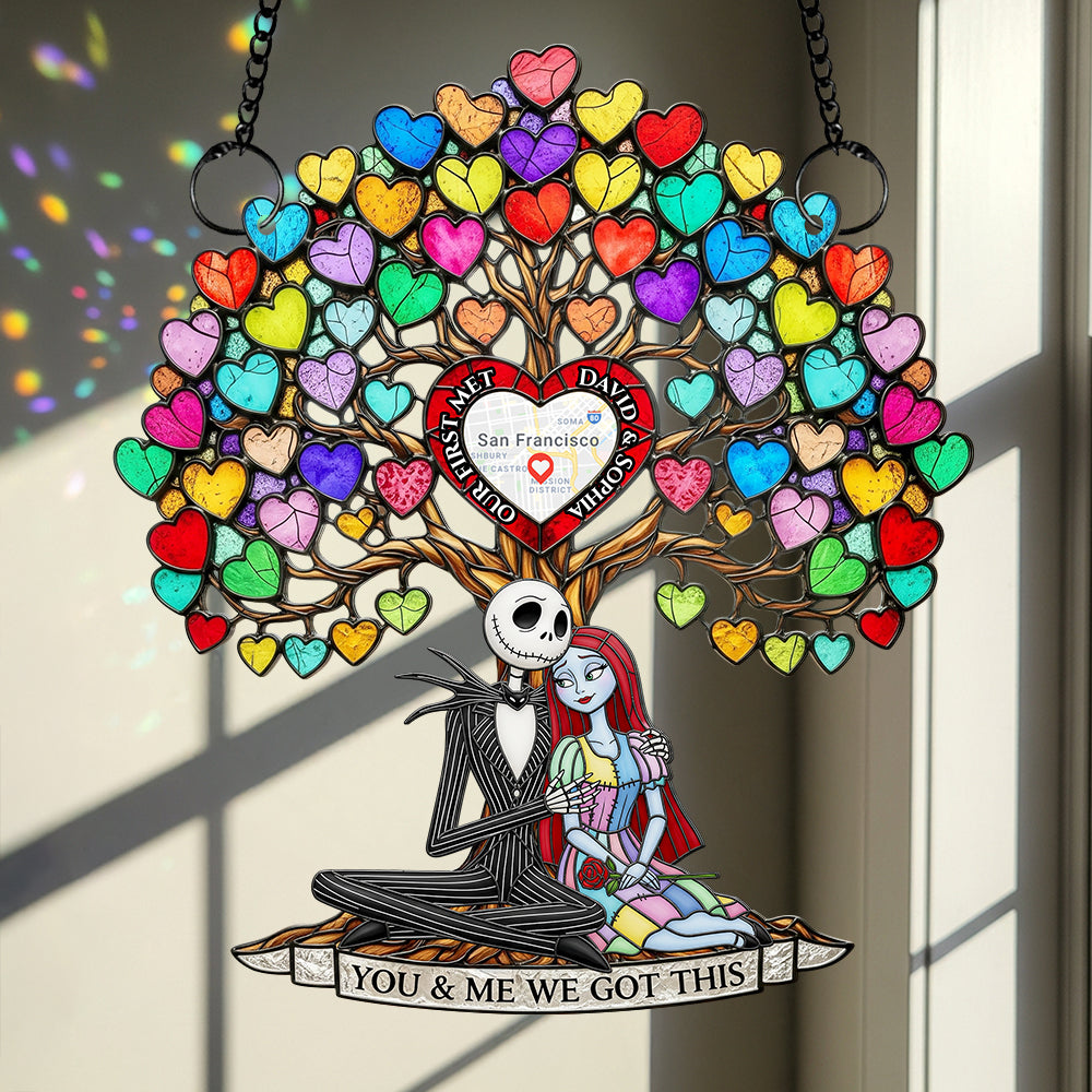 Nightmare Love Suncatcher Ornament Personalized Gifts For Couple 02OHDT120725-Homacus