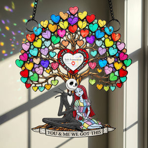 Nightmare Love Suncatcher Ornament Personalized Gifts For Couple 02OHDT120725-Homacus