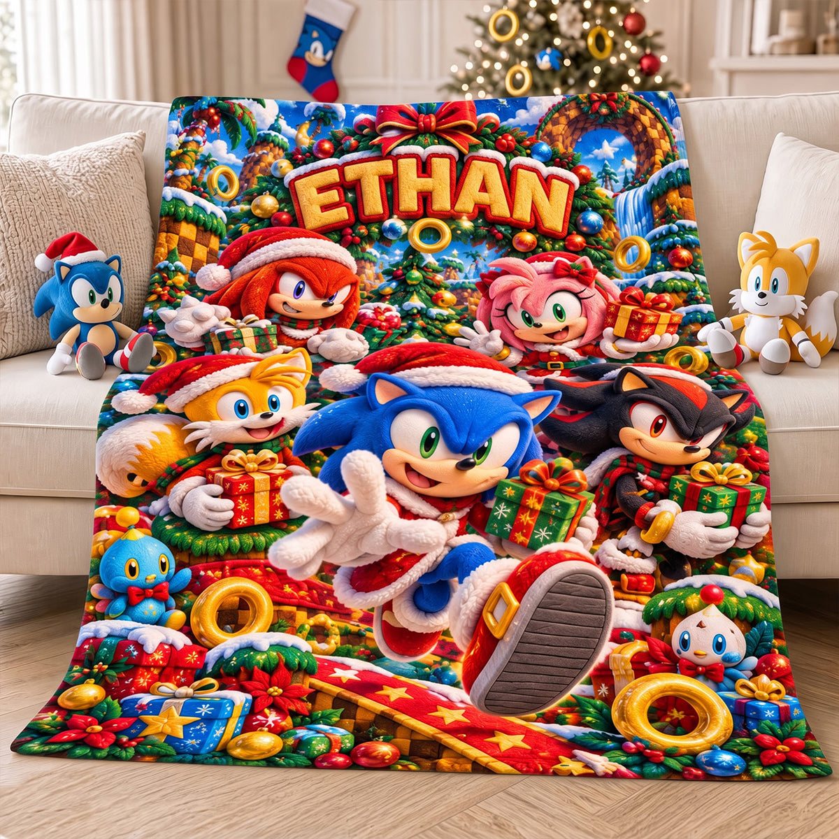 Festive Ring Adventure Blanket - Personalized Gifts For Game Lovers 04NATN201026-Homacus