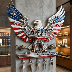 Armed Eagle Key Hanger – Personalized Gift For Veterans & Patriots 04qhtn280126-Homacus